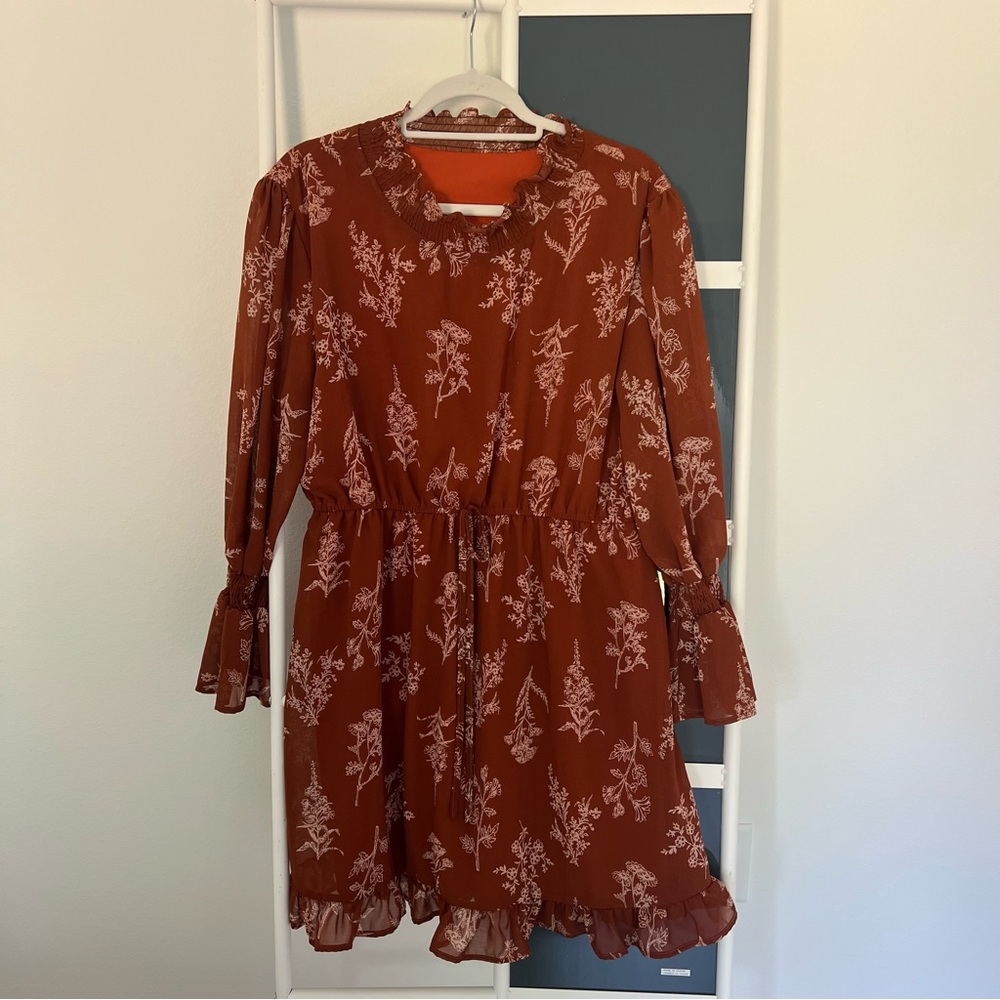 Floral Rust Dress